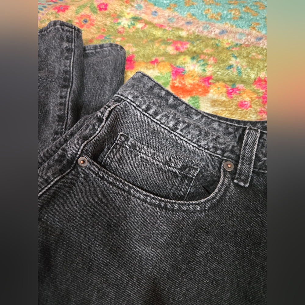 Fashion Nova - Black Destroyed Oversized Denim - Picture 4 of 7